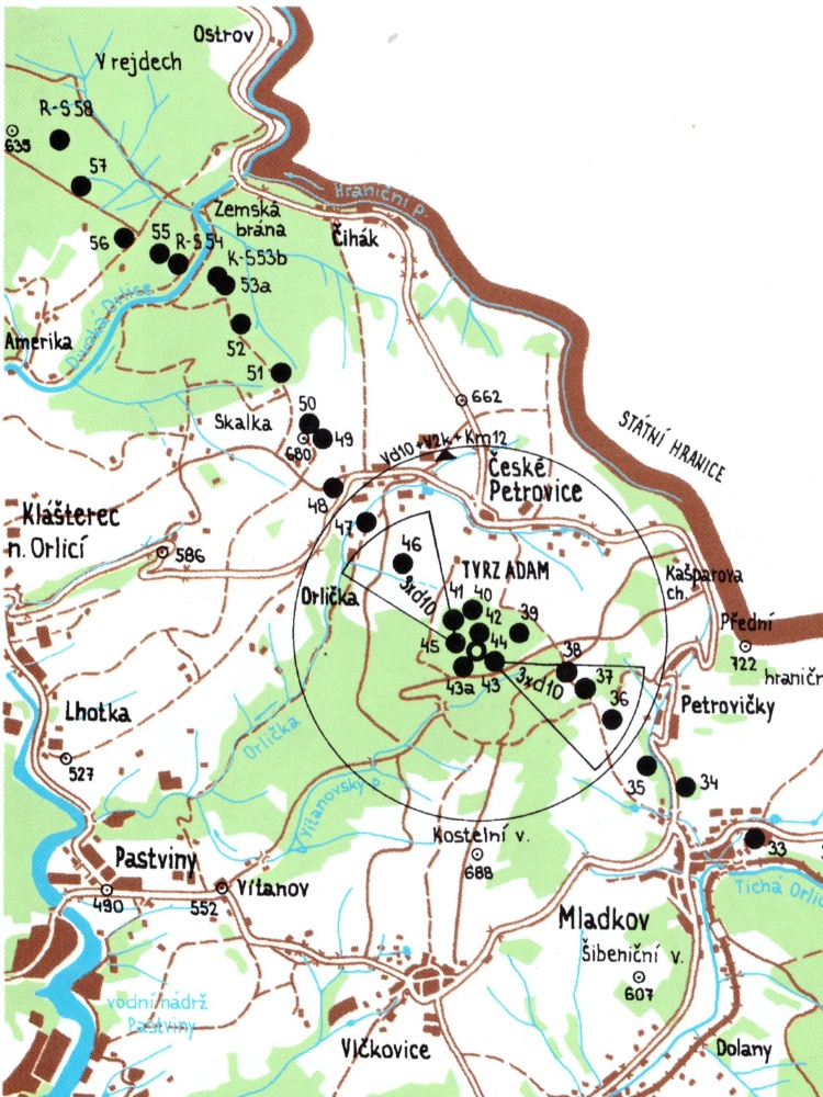 mapka prošlé oblasti (kliknutím lze zvětšit) mapka prošlé oblasti