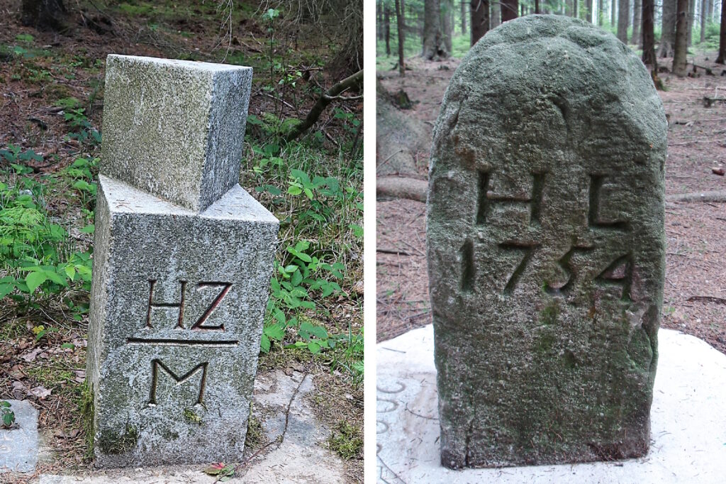hraniční kameny u Kukle